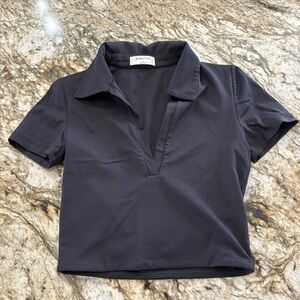 Aritzia Babaton Contour Cropped Polo T-shirt